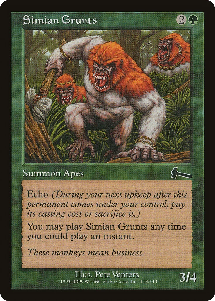 Simian Grunts · Urza's Legacy