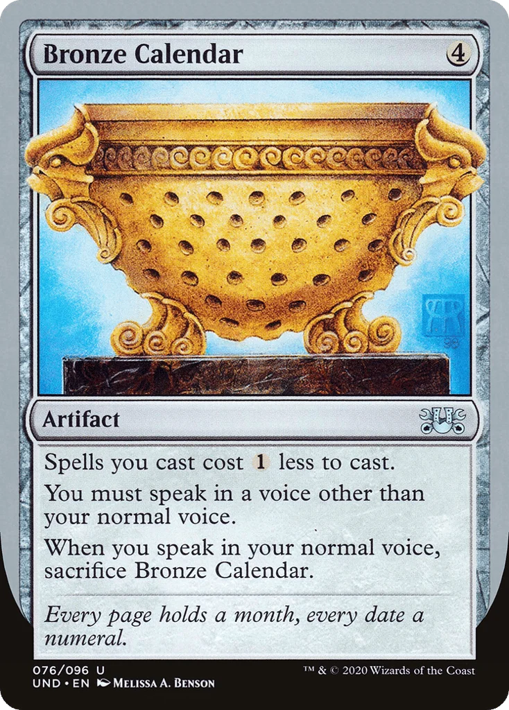 Bronze Calendar · Unsanctioned