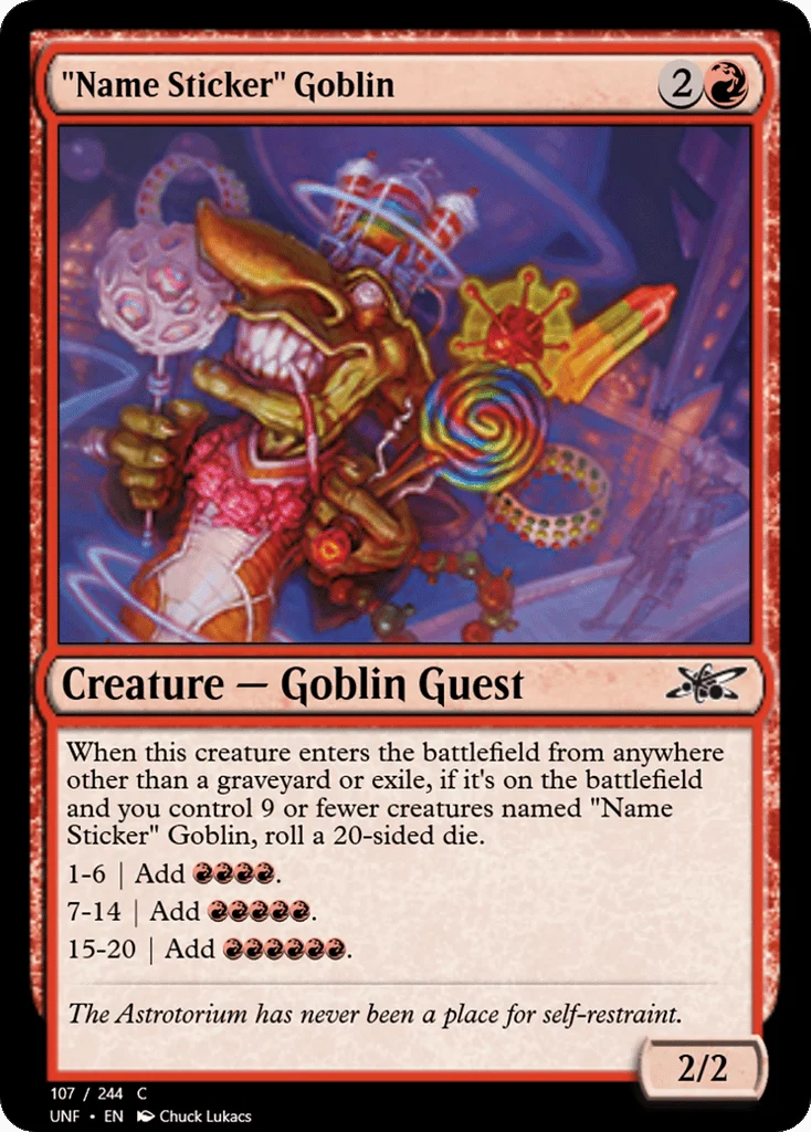 "Name Sticker" Goblin · Unfinity
