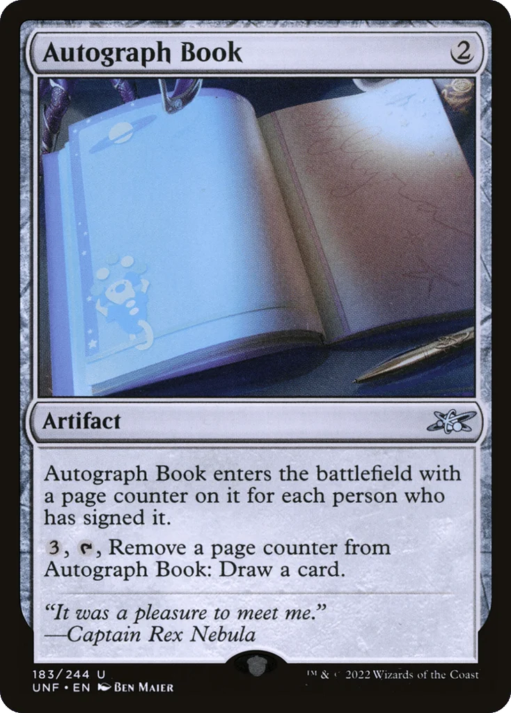 Autograph Book · Unfinity