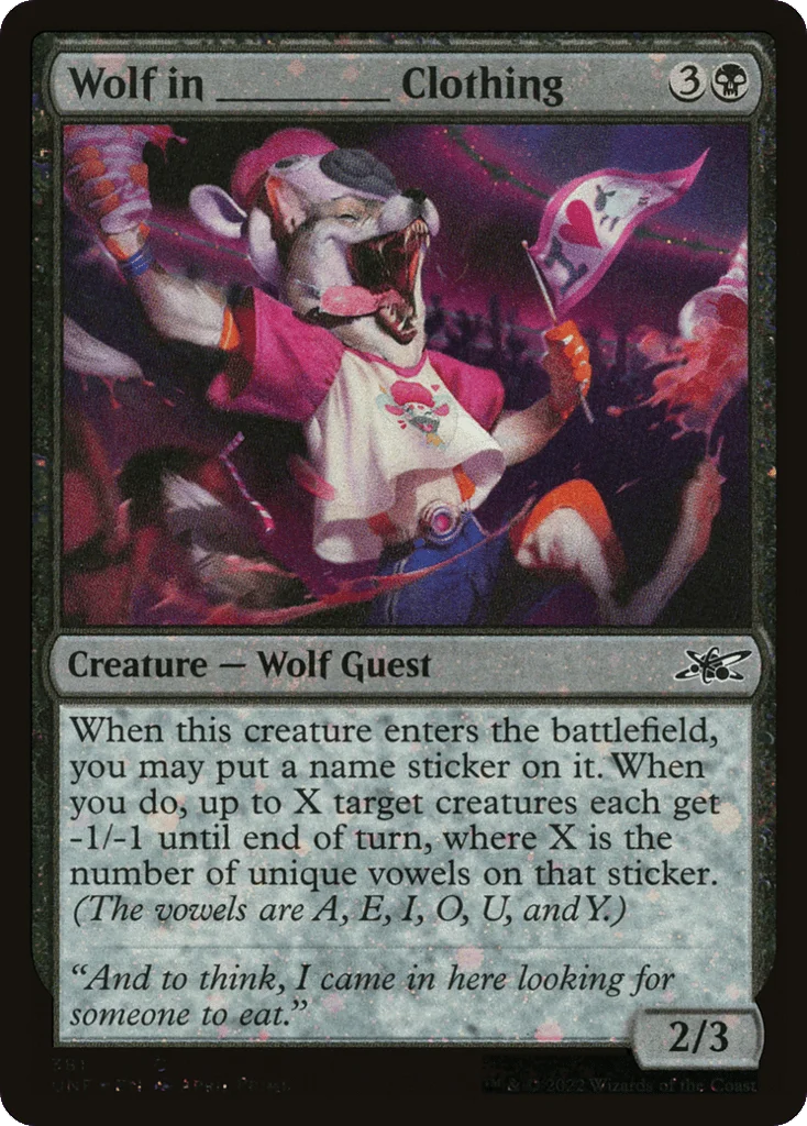 Wolf in _____ Clothing · Unfinity