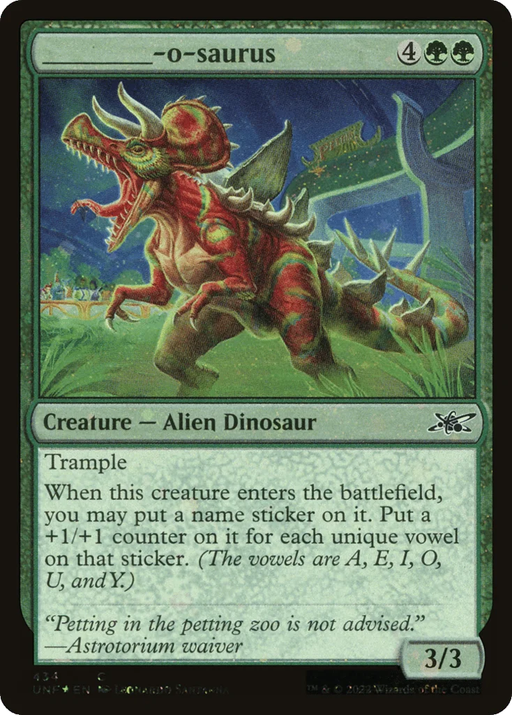 _____-o-saurus · Unfinity