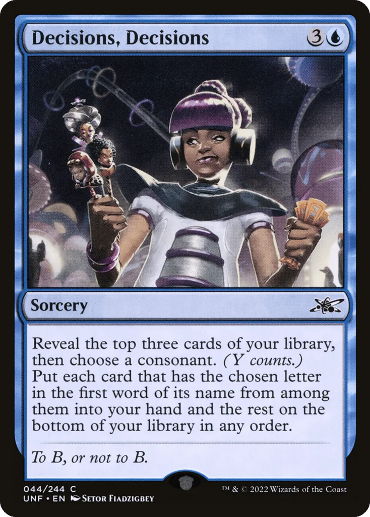 Decisions, Decisions · Unfinity