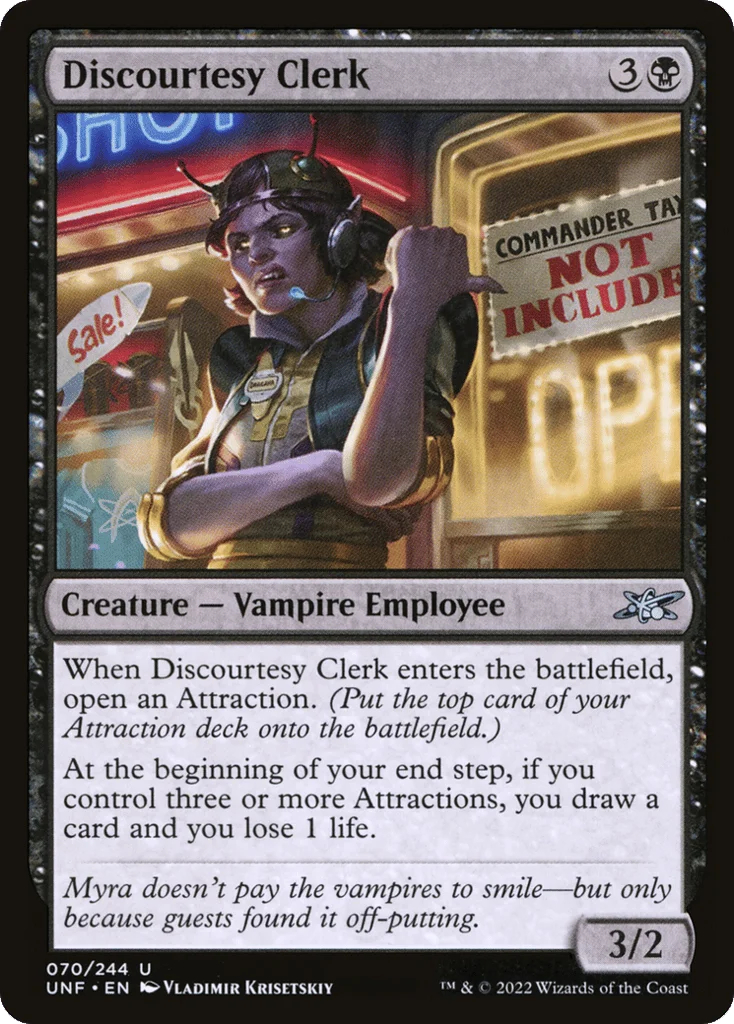 Discourtesy Clerk · Unfinity