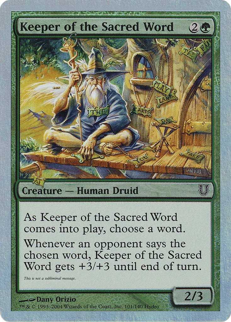 Keeper of the Sacred Word · Unhinged