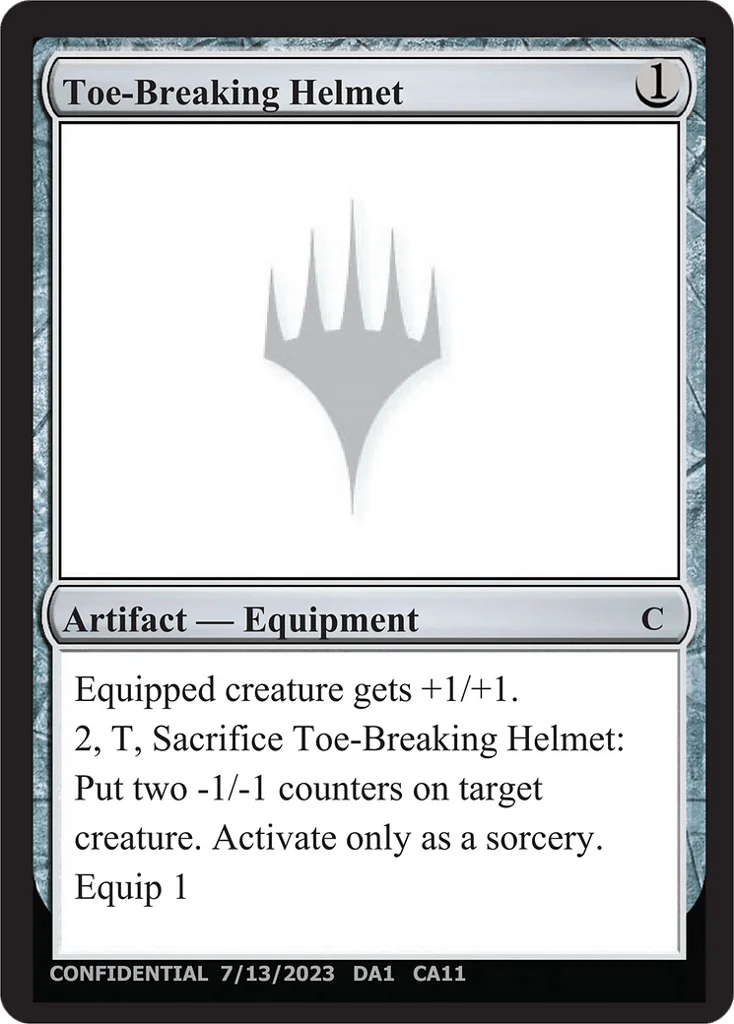 Toe-Breaking Helmet · Unknown Event