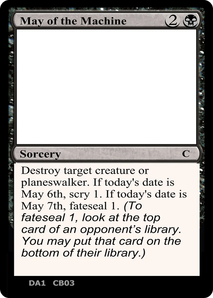 May of the Machine · Unknown Event
