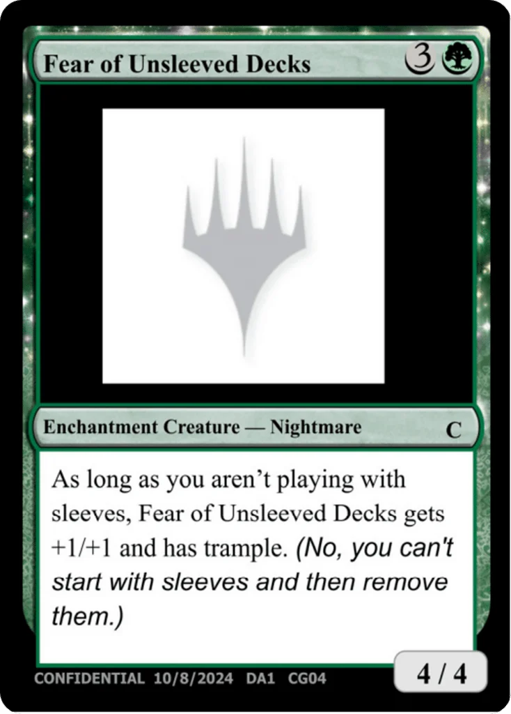 Fear of Unsleeved Decks · Unknown Event