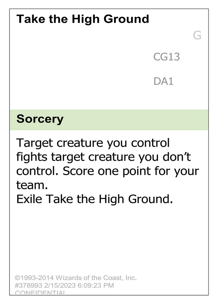 Take the High Ground · Unknown Event