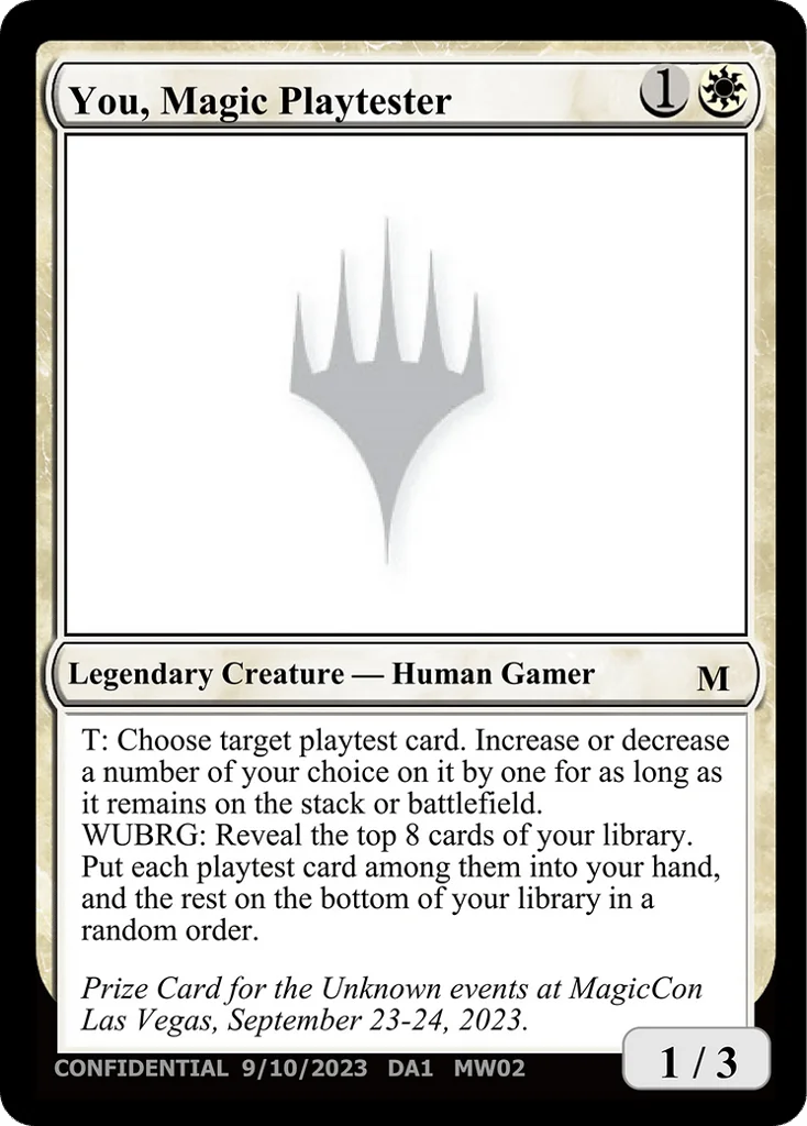 You, Magic Playtester · Unknown Event