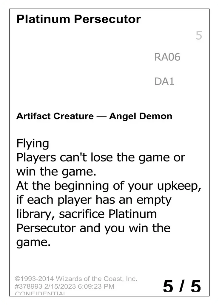 Platinum Persecutor · Unknown Event