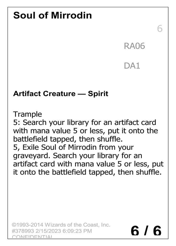 Soul of Mirrodin · Unknown Event