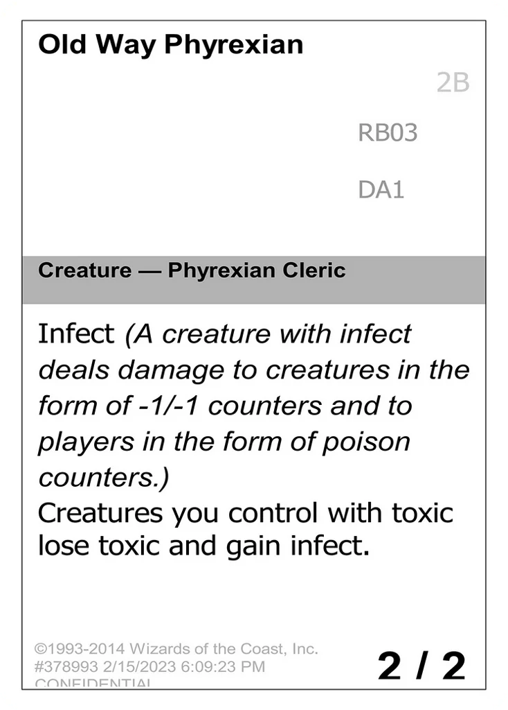 Old Way Phyrexian · Unknown Event