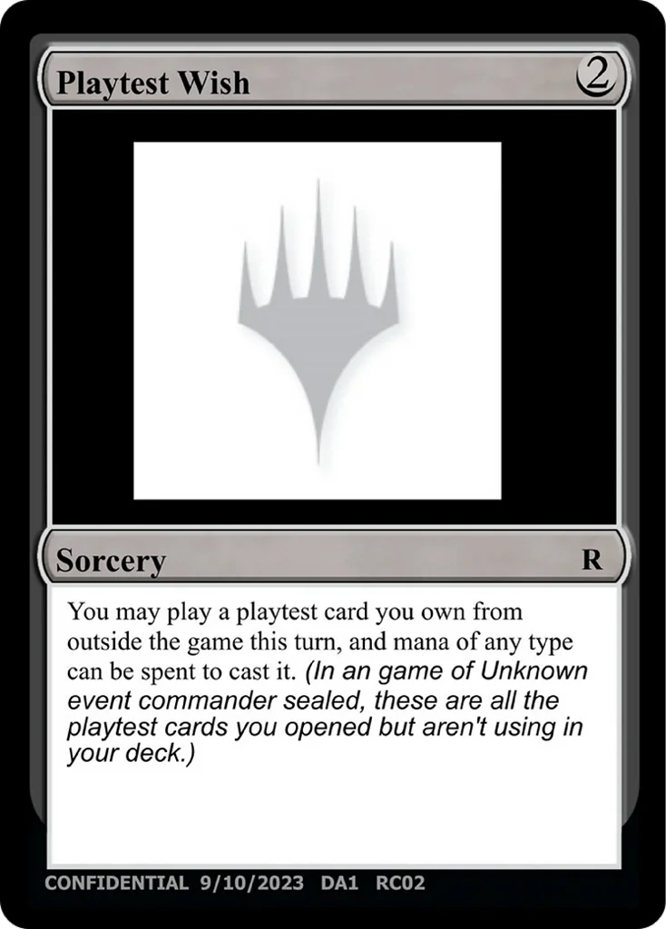 Playtest Wish · Unknown Event