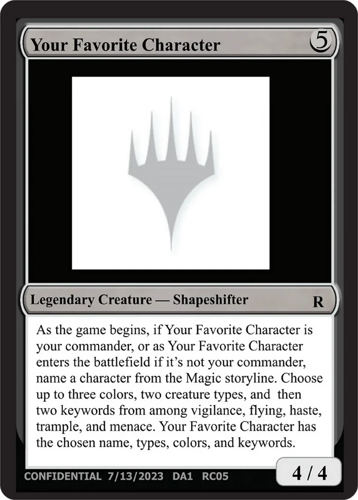 Your Favorite Character · Unknown Event