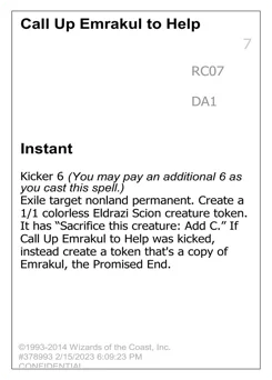 Call Up Emrakul to Help
