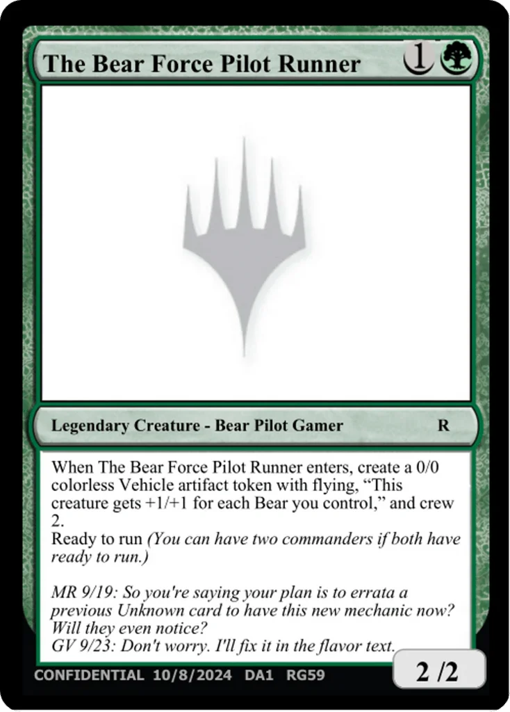 The Bear Force Pilot Runner · Unknown Event