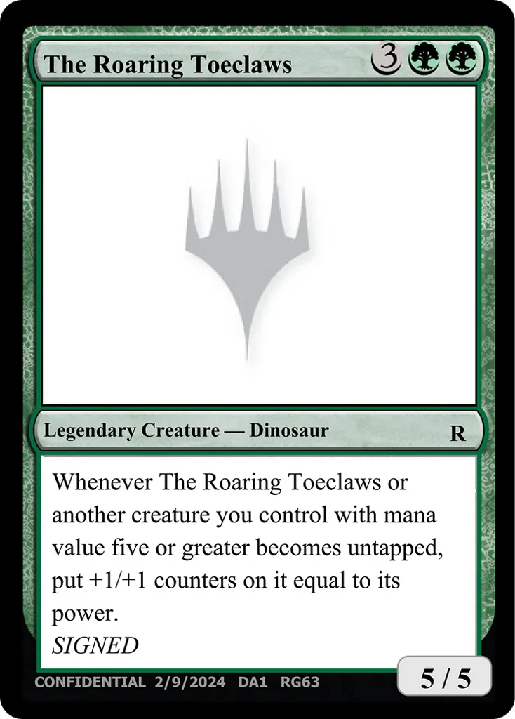 The Roaring Toeclaws · Unknown Event