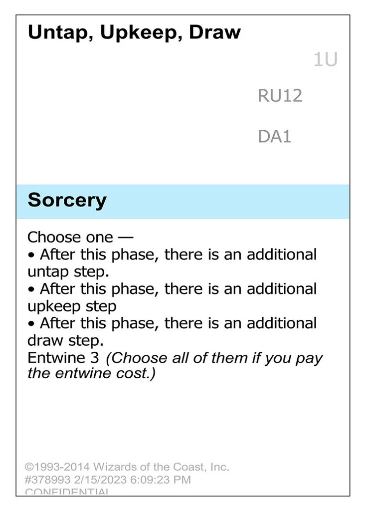Untap, Upkeep, Draw · Unknown Event