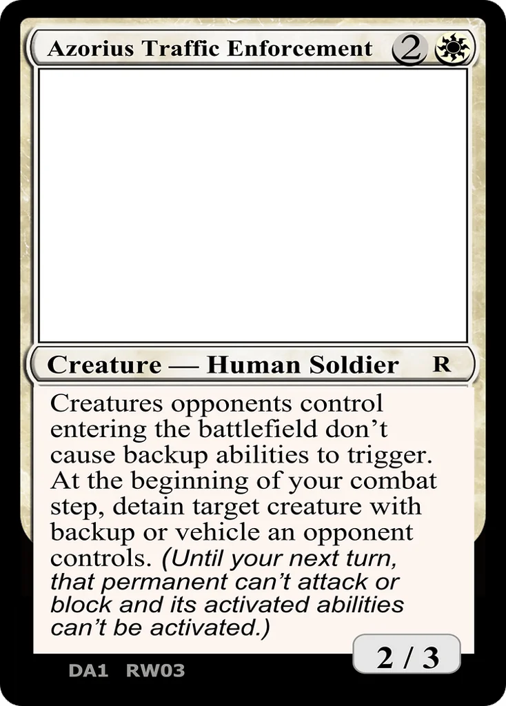 Azorius Traffic Enforcement · Unknown Event
