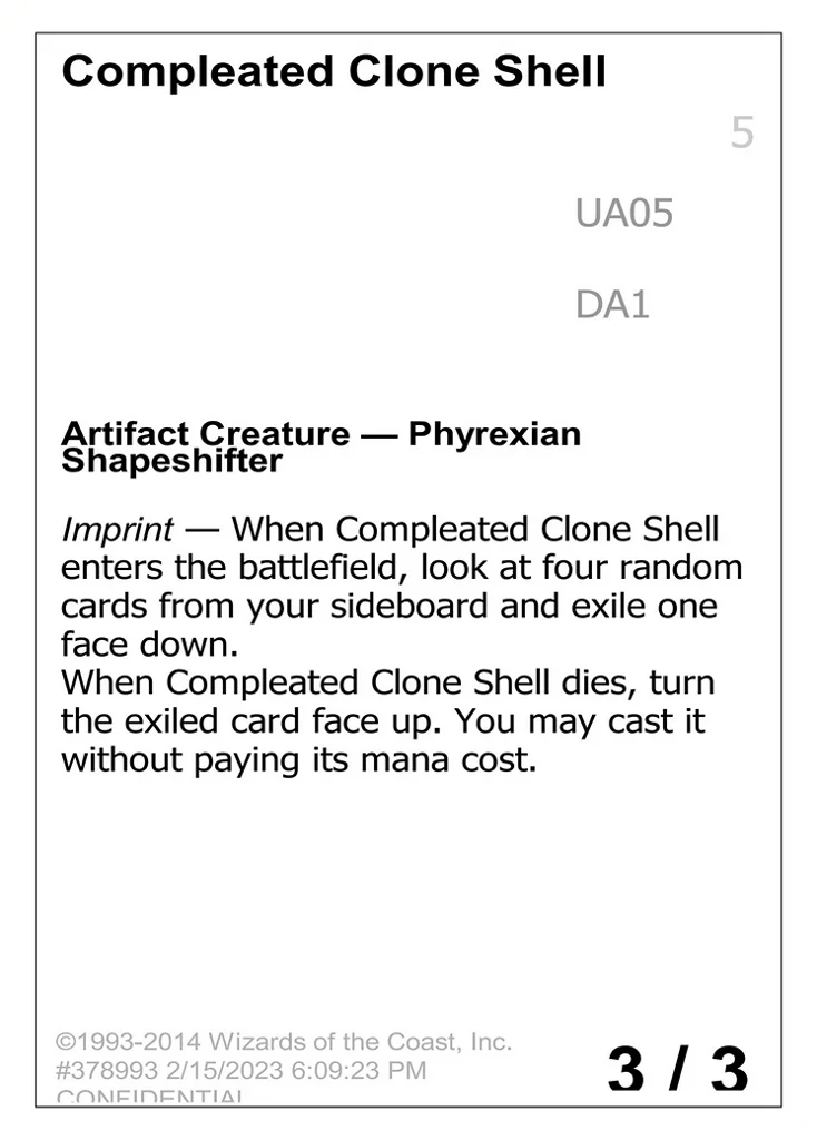 Compleated Clone Shell · Unknown Event