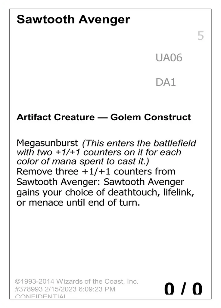 Sawtooth Avenger · Unknown Event