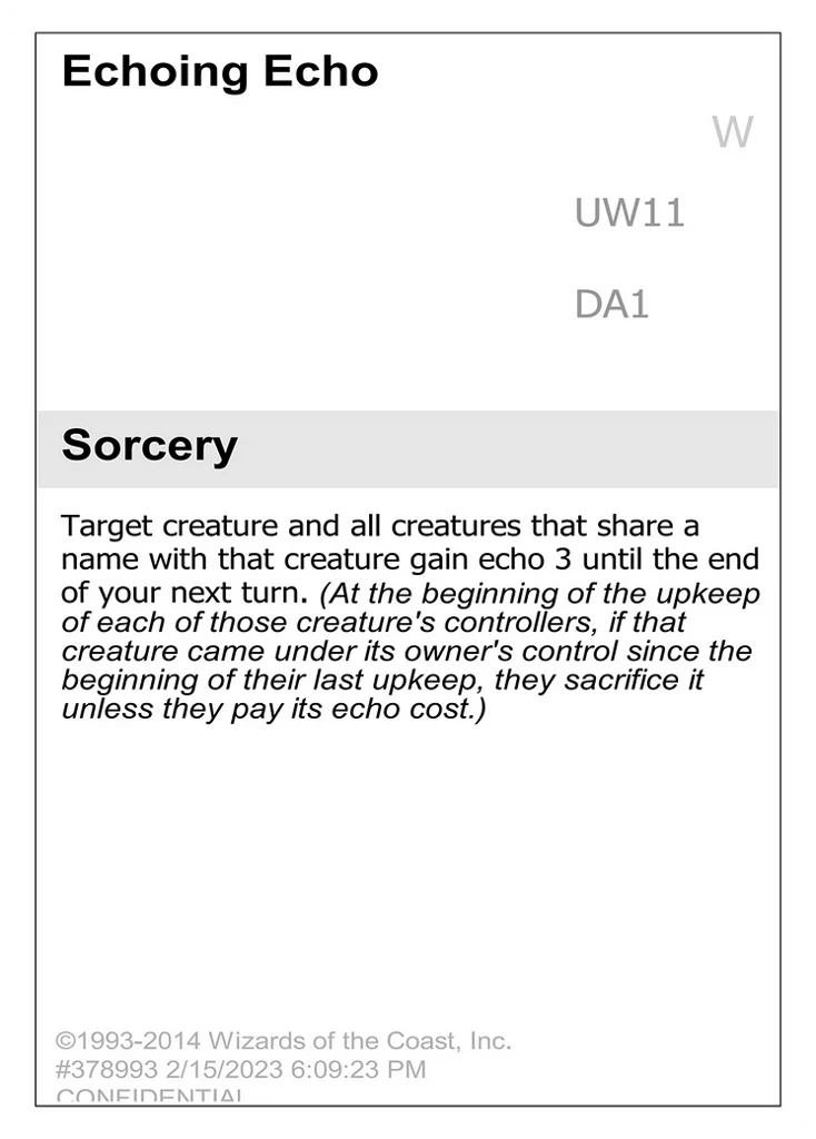 Echoing Echo · Unknown Event