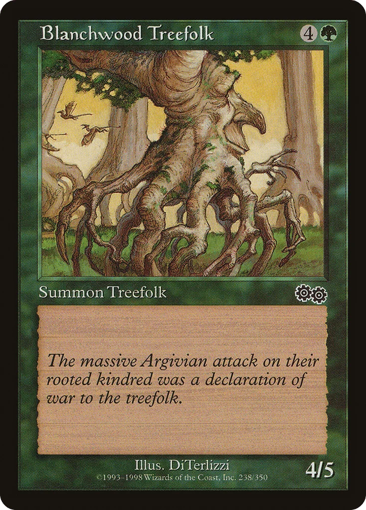 Blanchwood Treefolk · Urza's Saga