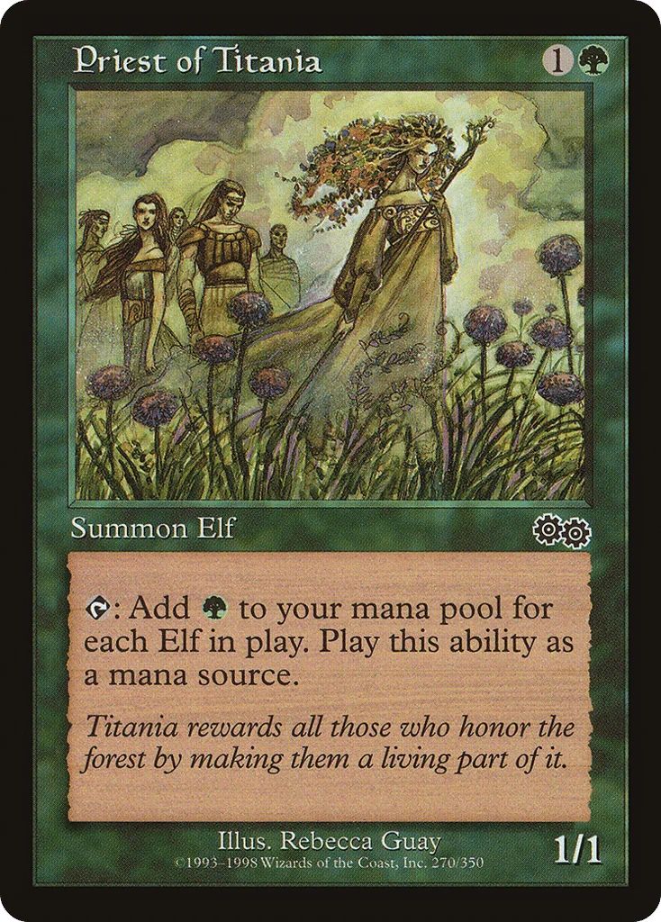 Priest of Titania · Urza's Saga