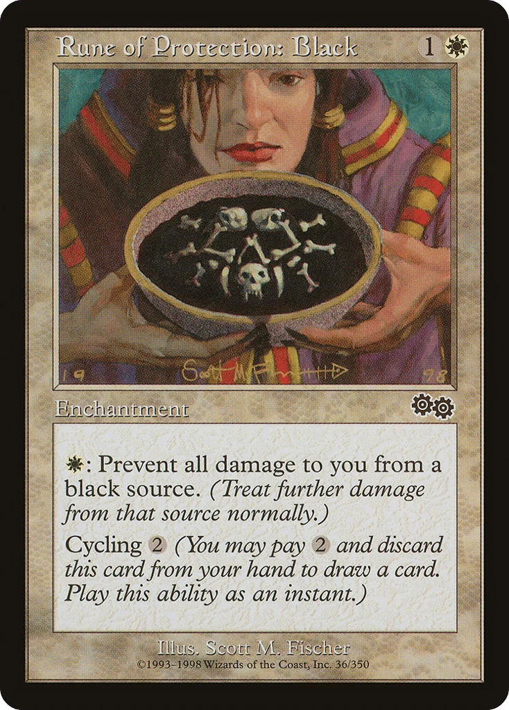Rune of Protection: Black · Urza's Saga