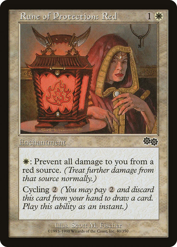 Rune of Protection: Red · Urza's Saga