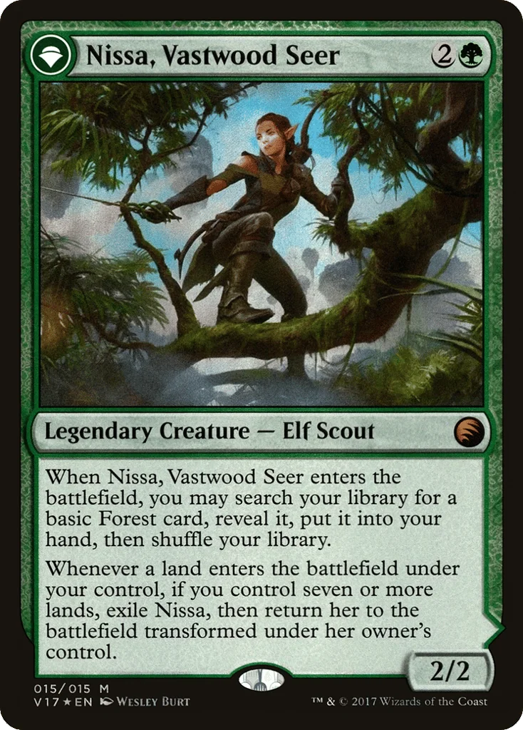 Nissa, Vastwood Seer // Nissa, Sage Animist · From the Vault: Transform