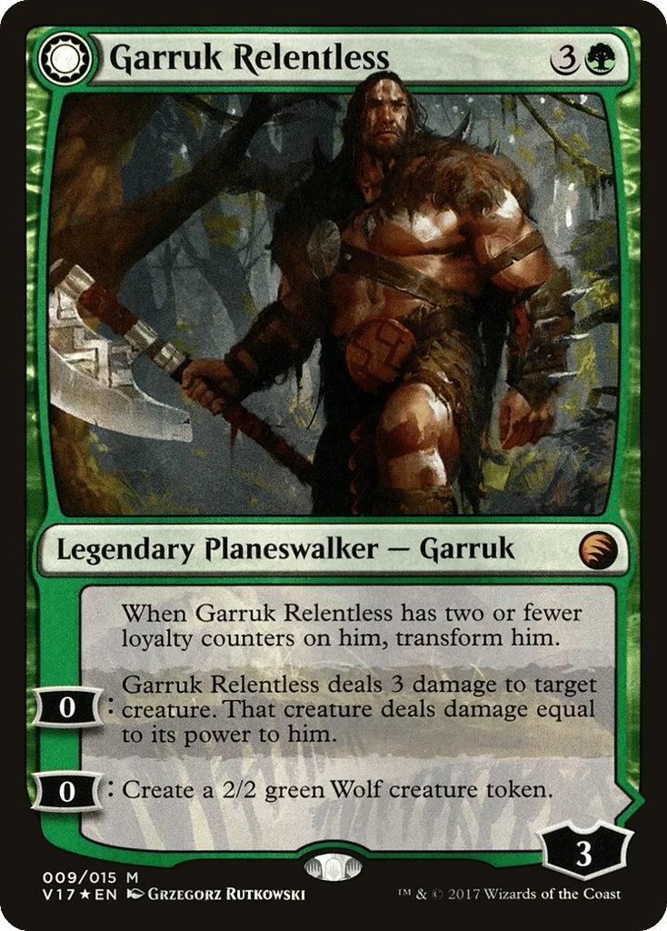 Garruk Relentless // Garruk, the Veil-Cursed · From the Vault: Transform
