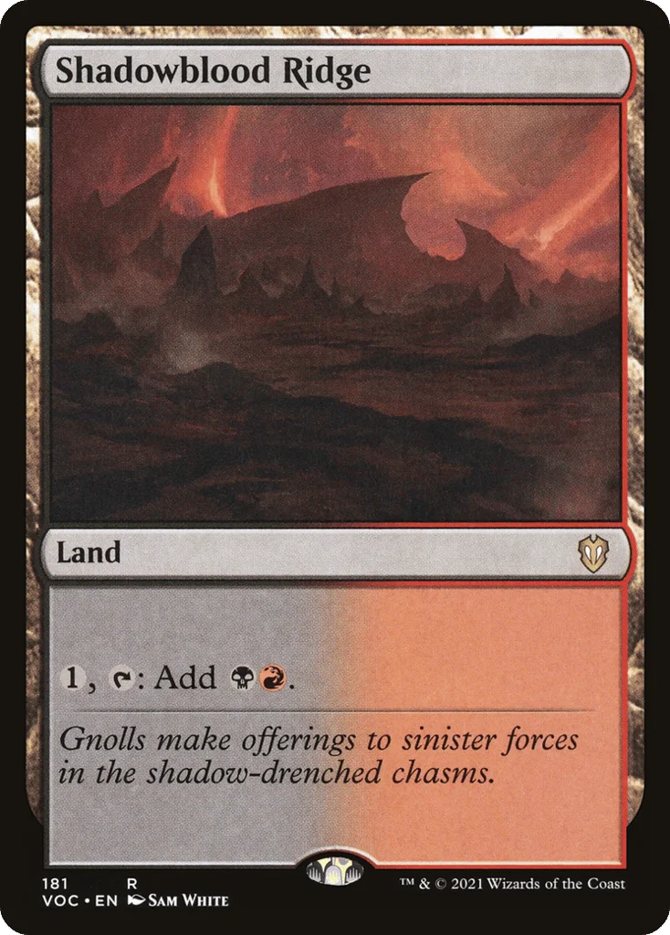 Shadowblood Ridge · Crimson Vow Commander