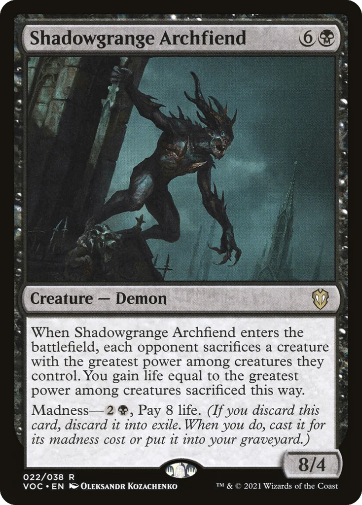 Shadowgrange Archfiend · Crimson Vow Commander