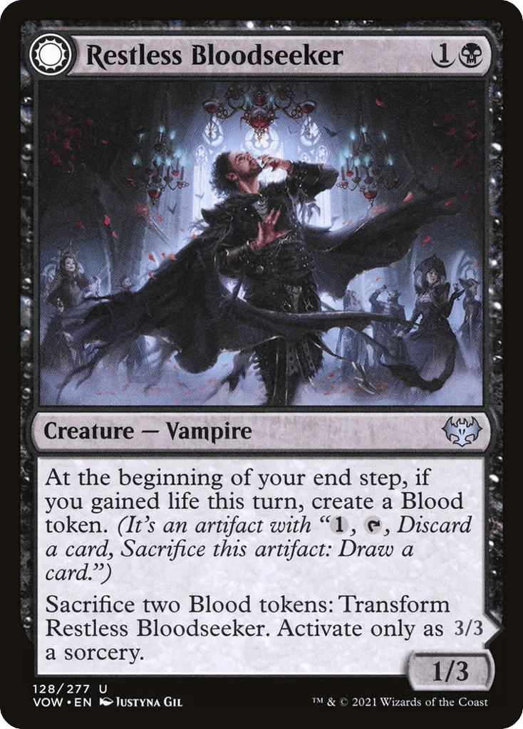 Restless Bloodseeker // Bloodsoaked Reveler · Innistrad: Crimson Vow