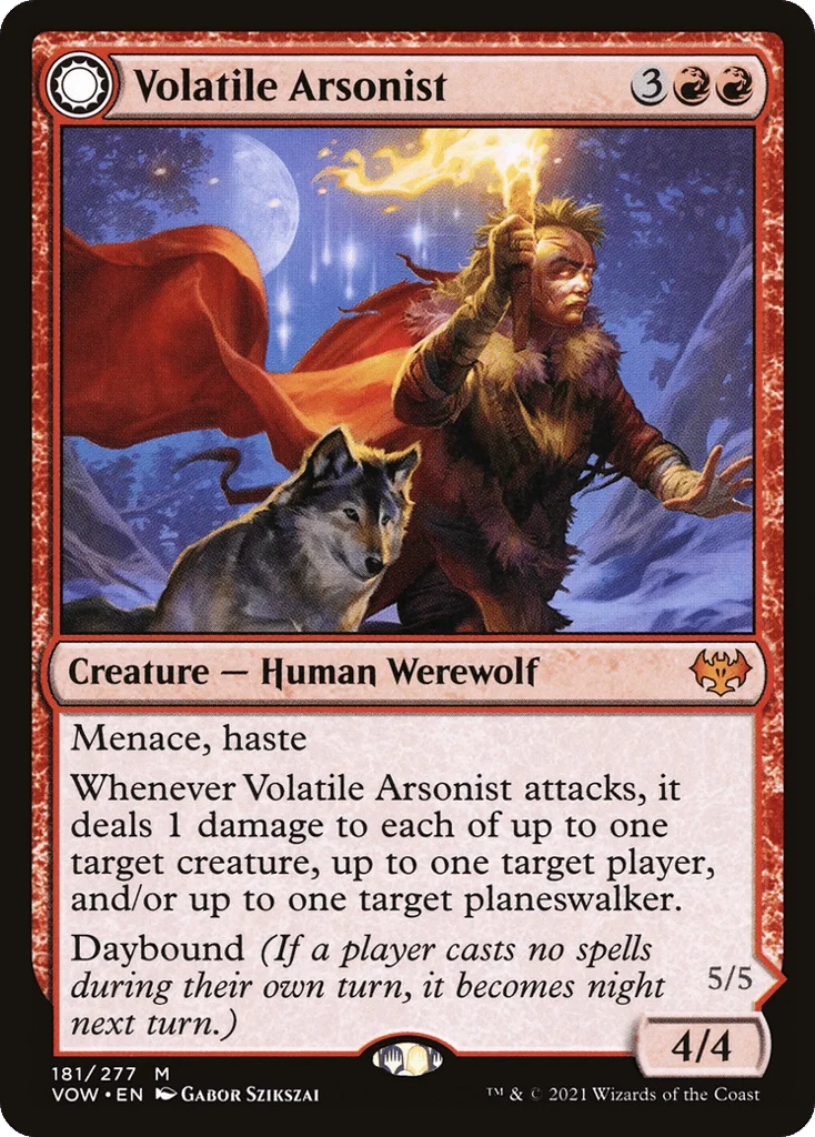 Volatile Arsonist // Dire-Strain Anarchist · Innistrad: Crimson Vow
