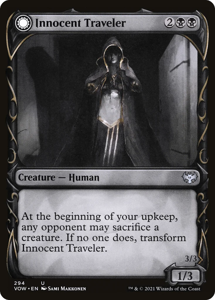 Innocent Traveler // Malicious Invader · Innistrad: Crimson Vow