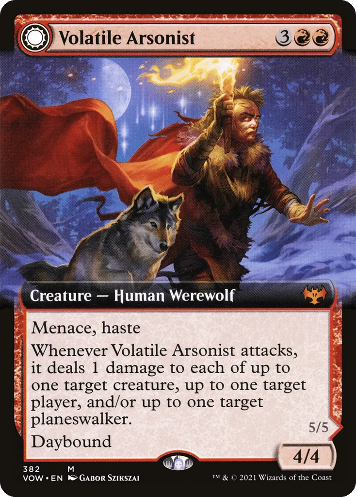 Volatile Arsonist // Dire-Strain Anarchist · Innistrad: Crimson Vow