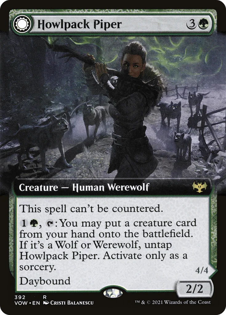 Howlpack Piper // Wildsong Howler · Innistrad: Crimson Vow