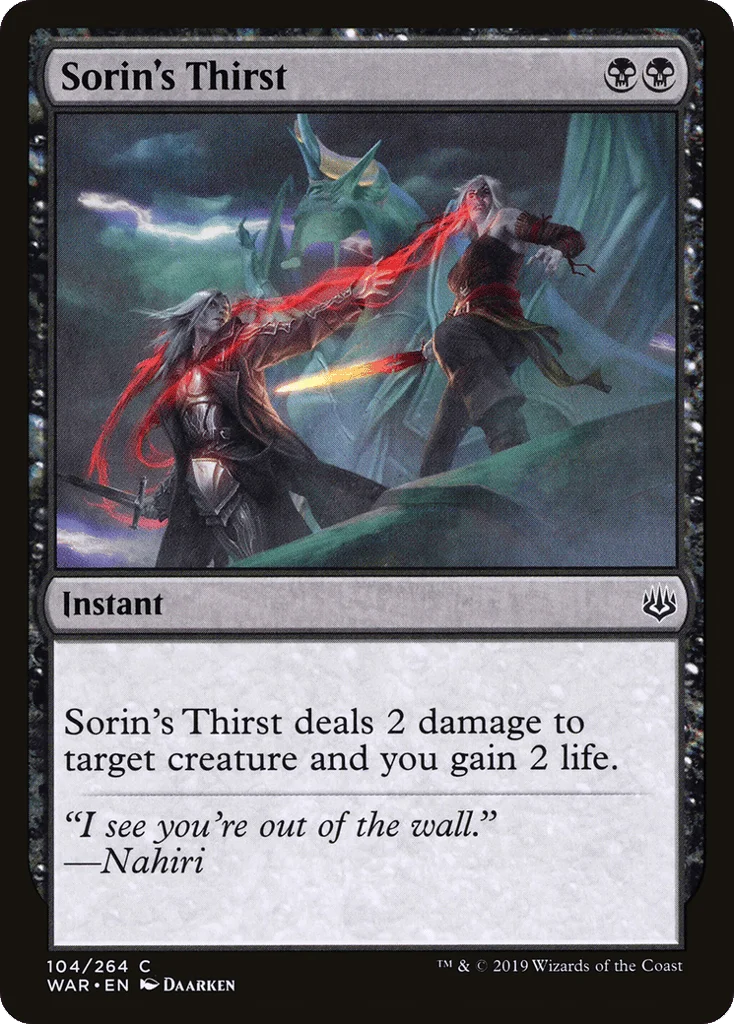 Sorin's Thirst · War of the Spark