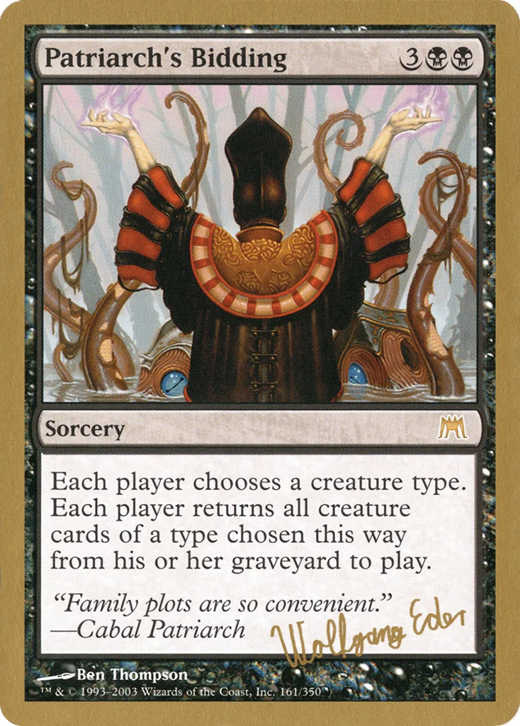 Patriarch's Bidding · World Championship Decks 2003