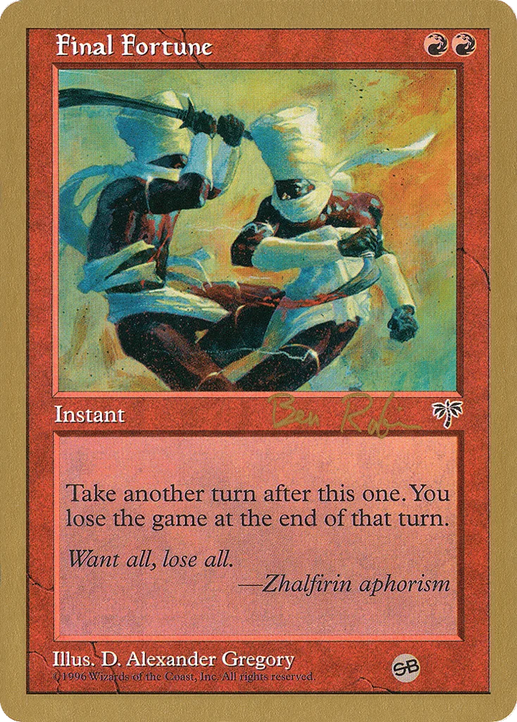 Final Fortune · World Championship Decks 1998