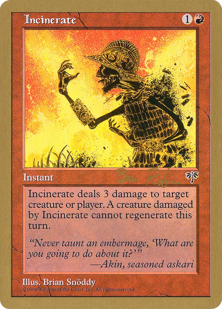 Incinerate · World Championship Decks 1998