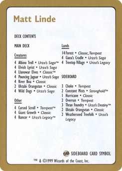 Matt Linde Decklist