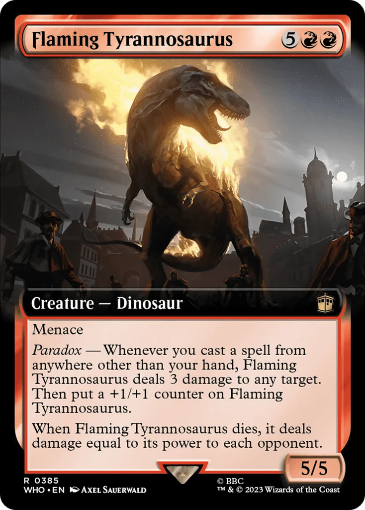 Flaming Tyrannosaurus · Doctor Who