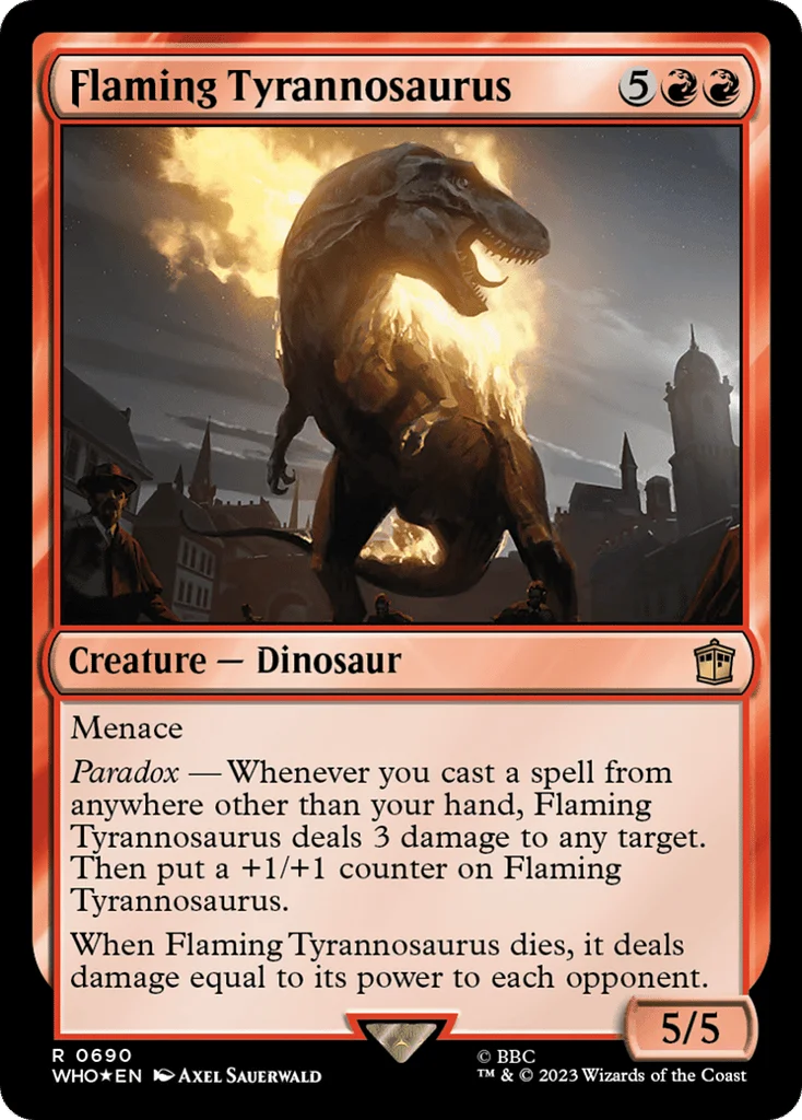 Flaming Tyrannosaurus · Doctor Who