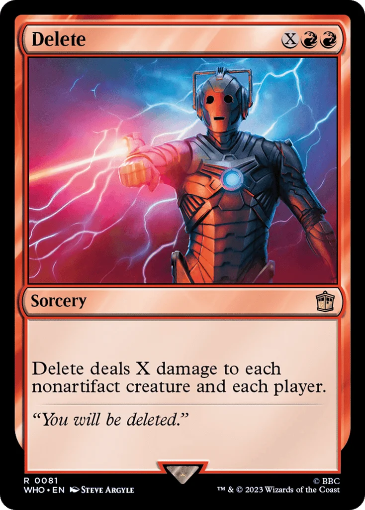 Delete · Doctor Who
