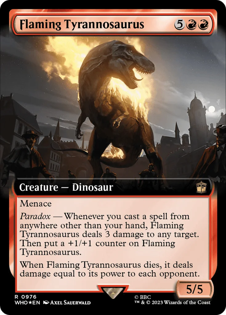 Flaming Tyrannosaurus · Doctor Who