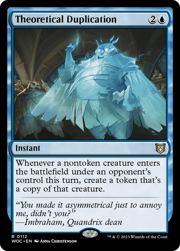 Theoretical Duplication · Wilds of Eldraine Commander